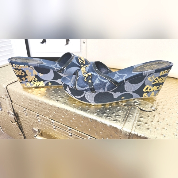 COACH CARISSA HEELS💙💛 - Picture 8 of 14